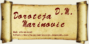 Doroteja Marinović vizit kartica